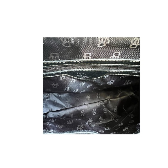 B Brentano Made In Italy Black and Silver Monogram Handbag - Picture 9 of 9